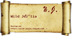 Wild Júlia névjegykártya
