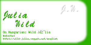 julia wild business card